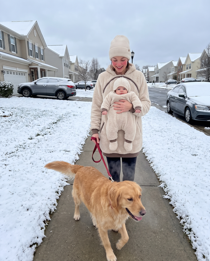 Danielle K. wearing SnugNest with her baby